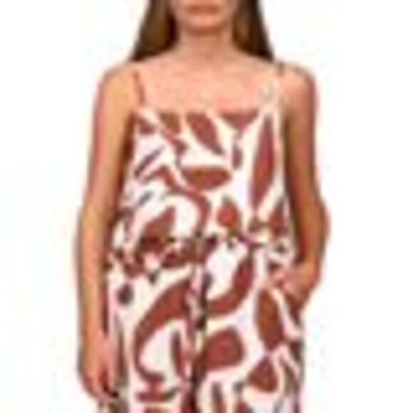 Sanctuary Printed Spaghetti-strap Top In Lion River - M - Picture 3 of 3